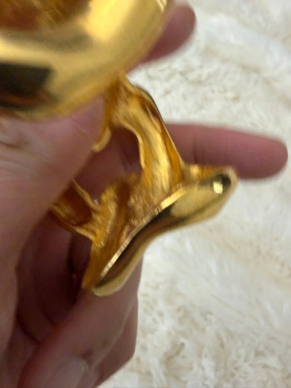 Kenneth Jay Lane Women's Gold Link Hinged Cuff Bracelet - Picture 4 of 7